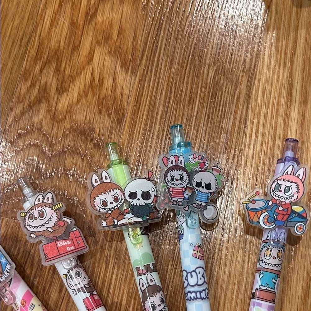 LABUBU PEN Colorful Cartoon Character 6 pack Pens Set new